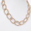 Oversized Stone-Accented Chain Necklace – 16 x 0.75 in