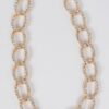 Oversized Stone-Accented Chain Necklace – 16 x 0.75 in