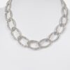 Oversized Stone-Accented Chain Necklace – 16 x 0.75 in