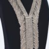 V-Shape Rhinestone Choker Necklace – Structured Silhouette