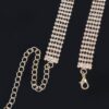 V-Shape Rhinestone Choker Necklace – Structured Silhouette