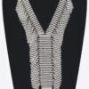 V-Shape Rhinestone Choker Necklace – Structured Silhouette