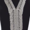 V-Shape Rhinestone Choker Necklace – Structured Silhouette