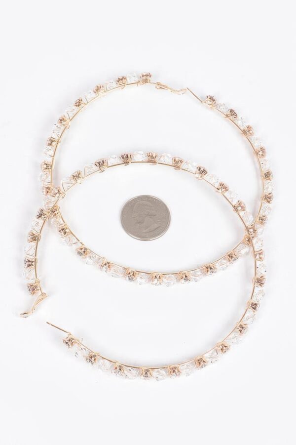 Oversized Hoop Earrings – 4 x 4 inch Statement Hoops