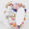 Multi Bead Bracelet – Rounded Textured Beads
