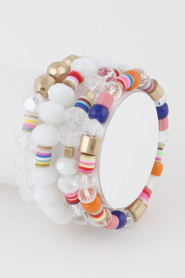 Multi Bead Bracelet – Rounded Textured Beads
