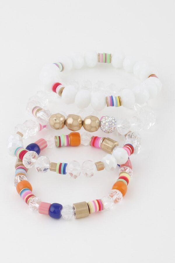 Multi Bead Bracelet – Rounded Textured Beads