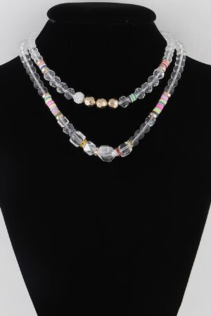 Crystal Bead Necklace – Delicate Sparkle 16 inch