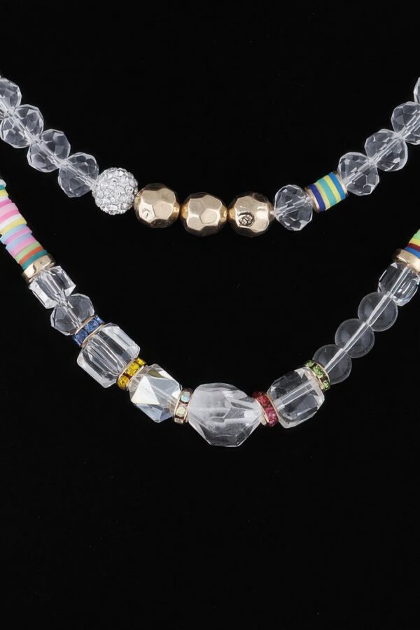 Crystal Bead Necklace – Delicate Sparkle 16 inch