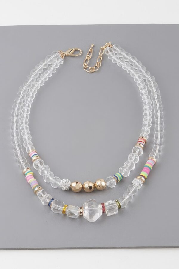 Crystal Bead Necklace – Delicate Sparkle 16 inch