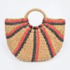 Two-Tone Straw Tote Bag – Lightweight Spacious Carryall
