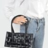Woven Faux Leather Bag – Textured Structured Silhouette