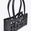 Woven Faux Leather Bag – Textured Structured Silhouette