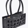 Woven Faux Leather Bag – Textured Structured Silhouette