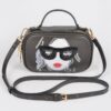 Structured Top-Handle Novelty Bag – Mixed Metal Accents