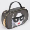 Structured Top-Handle Novelty Bag – Mixed Metal Accents