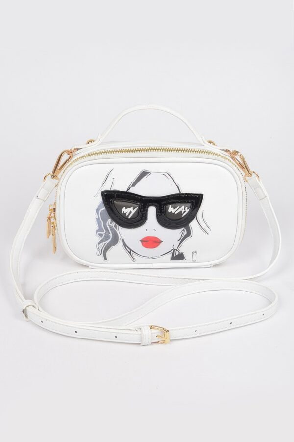 Structured Top-Handle Novelty Bag – Mixed Metal Accents