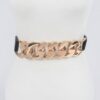 Plus-Size Stretch Belt with Oversized Chain Detail