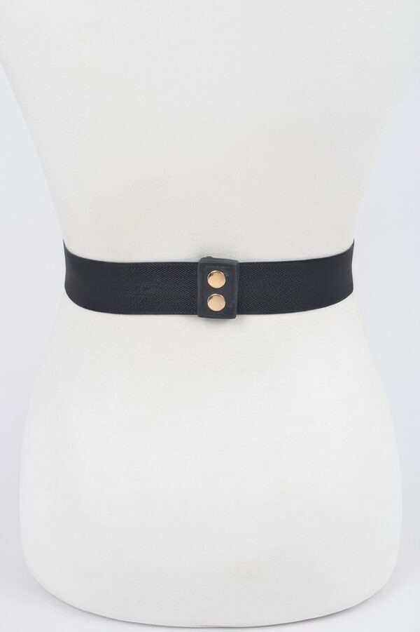 Plus-Size Stretch Belt with Oversized Chain Detail