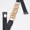 Plus-Size Stretch Belt with Oversized Chain Detail