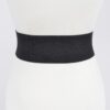 Plus-Size Wide Faux Leather Elastic Belt