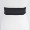 Plus-Size Wide Elastic Belt with Mixed-Metal Accents