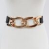 Oversized Chain-Detail Plus-Size Elastic Belt
