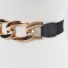 Oversized Chain-Detail Plus-Size Elastic Belt
