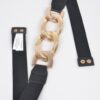 Oversized Chain-Detail Plus-Size Elastic Belt