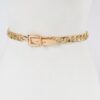 Monotone Metallic Slim Chain Belt – Plus Size