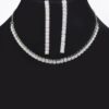 Rhinestone Choker & Earring Set – Slim Sparkle
