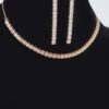 Rhinestone Choker & Earring Set – Slim Sparkle