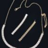Rhinestone Choker & Earring Set – Slim Sparkle