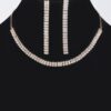 Rhinestone Choker Set with Matching Earrings – 12-inch