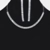 Rhinestone Choker Set with Matching Earrings – 12-inch