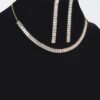 Rhinestone Choker Set with Matching Earrings – 12-inch