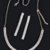 Rhinestone Choker Set with Matching Earrings – 12-inch