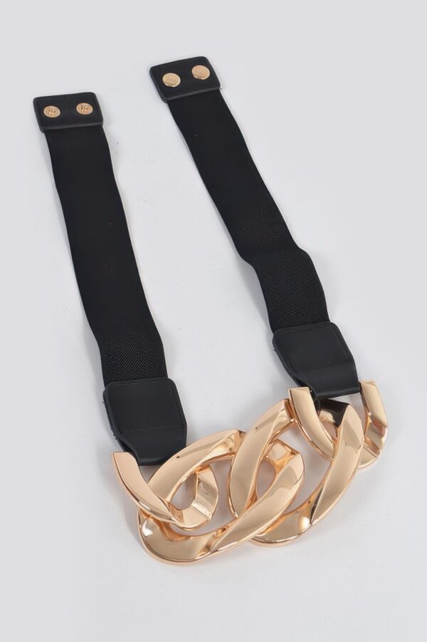 Oversize Chain Elastic Belt – Chain-Inspired Accent