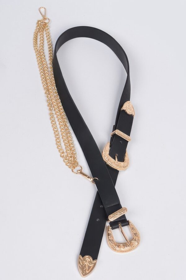 Removable Chain Belt – Slim Alloy & Polyurethane