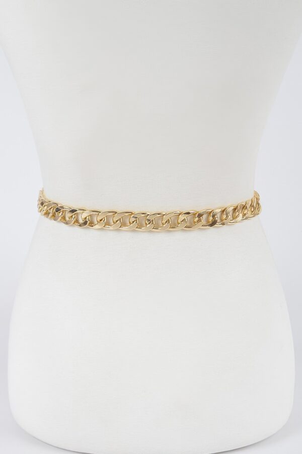 Oversized Chain Buckle Belt with Layered Chains