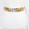 Oversized Chain Stretch Belt with Metal Links