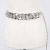 Oversized Chain Stretch Belt with Metal Links