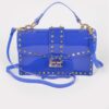 Studded Clear PVC Top-Handle Clutch – Structured