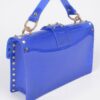 Studded Clear PVC Top-Handle Clutch – Structured