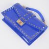 Studded Clear PVC Top-Handle Clutch – Structured