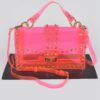 Studded Clear PVC Top-Handle Clutch – Structured