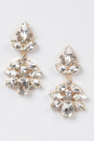 Multi-Stone Party Earrings – Clustered Sparkle
