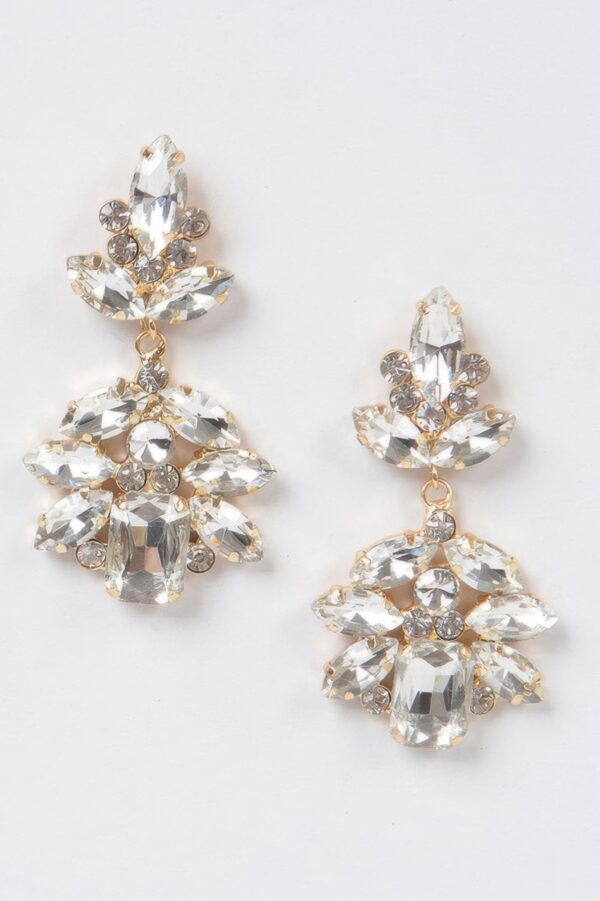 Multi-Stone Party Earrings – Clustered Sparkle