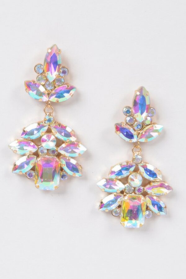 Multi-Stone Party Earrings – Clustered Sparkle