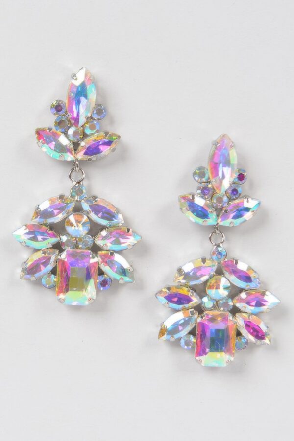 Multi-Stone Party Earrings – Clustered Sparkle